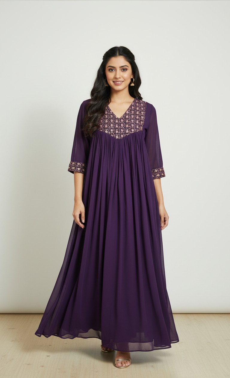 Jewel Neck Kurthi