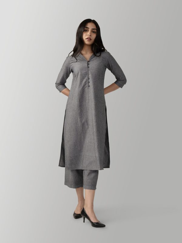 Cotton Kurta set Grey