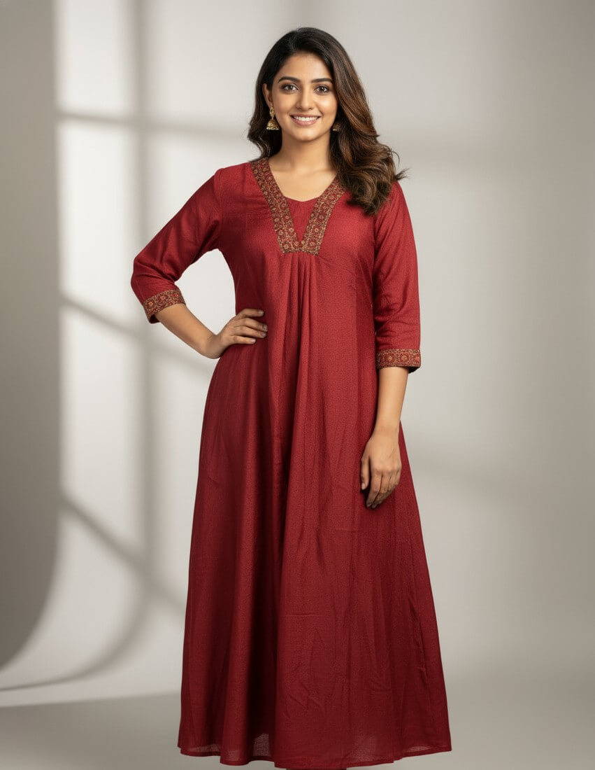 Jewel neck kurti