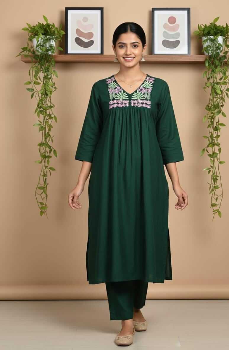 Thread work kurthi